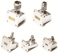 Coaxial-to-waveguide adapters